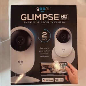 Glimpse HD 1080p Smart Wi-Fi Security Camera - 2 Pack, Black and White
